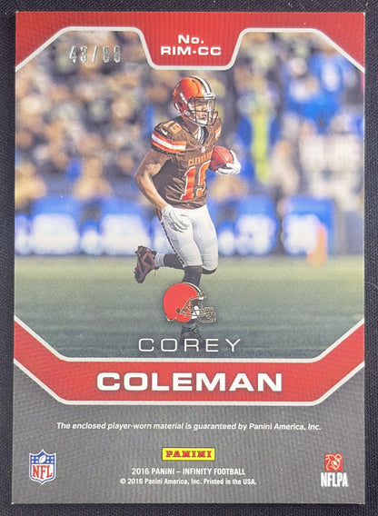 Corey Coleman 2016 Panini Infinity RPS Rookie Infinite Materials /88 Browns