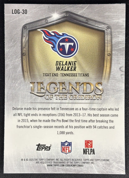 Delanie Walker 2025 Topps Chrome Legends of the Gridiron Titans Sports Trading Cards