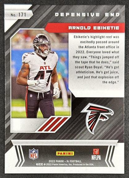 Arnold Ebiketie 2022 Panini XR Blue /199 Falcons Sports Trading Cards