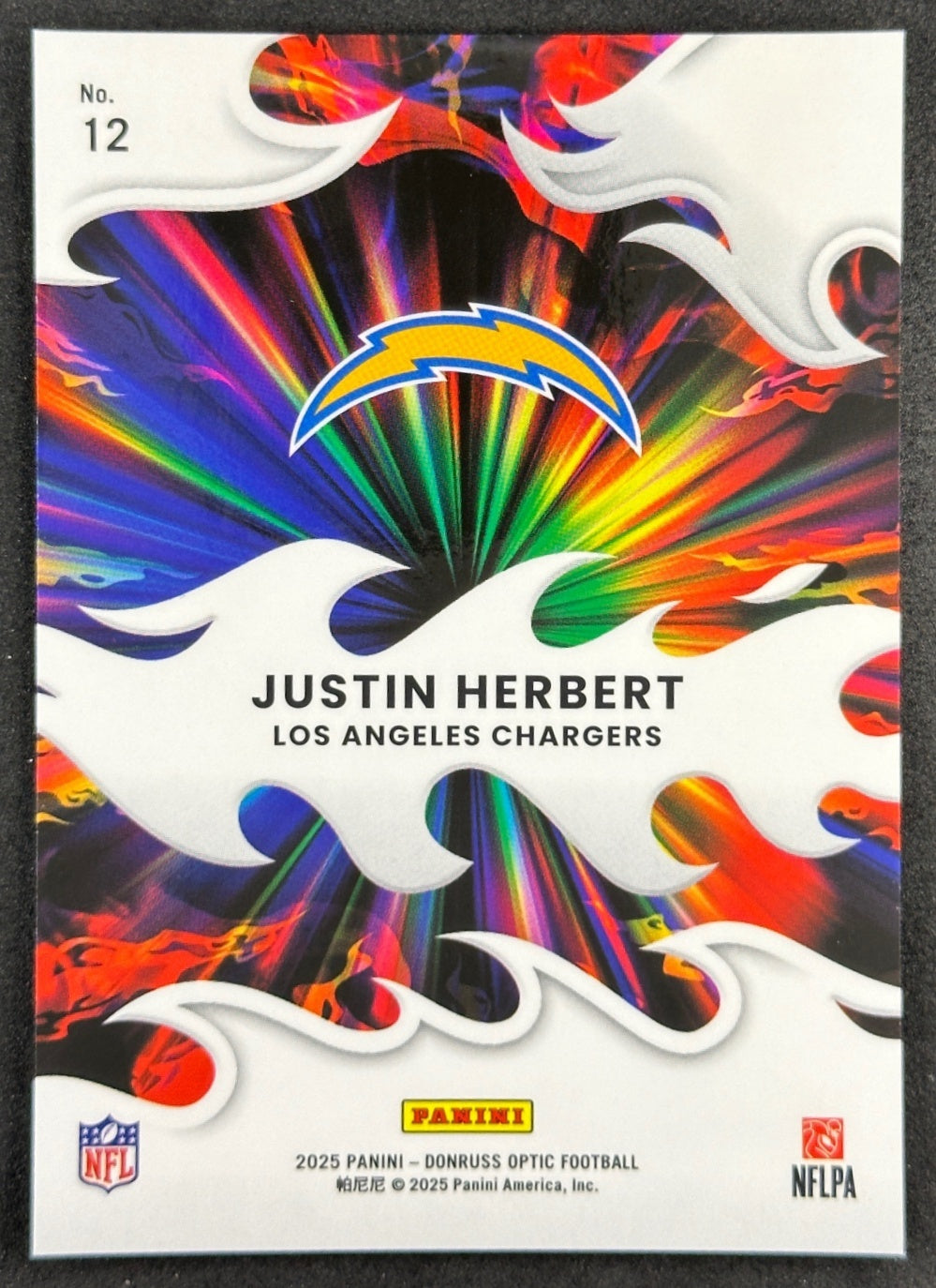 Justin Herbert 2025 Donruss Optic Light It Up Chargers