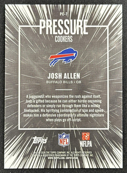 Josh Allen 2026 Topps Flagship Pressure Cookers Bills