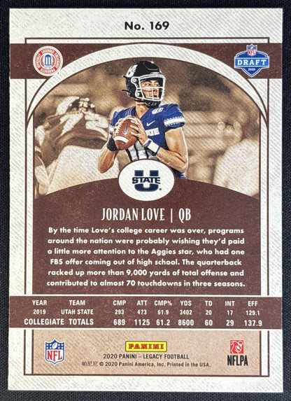 Jordan Love 2020 Panini Legacy Football