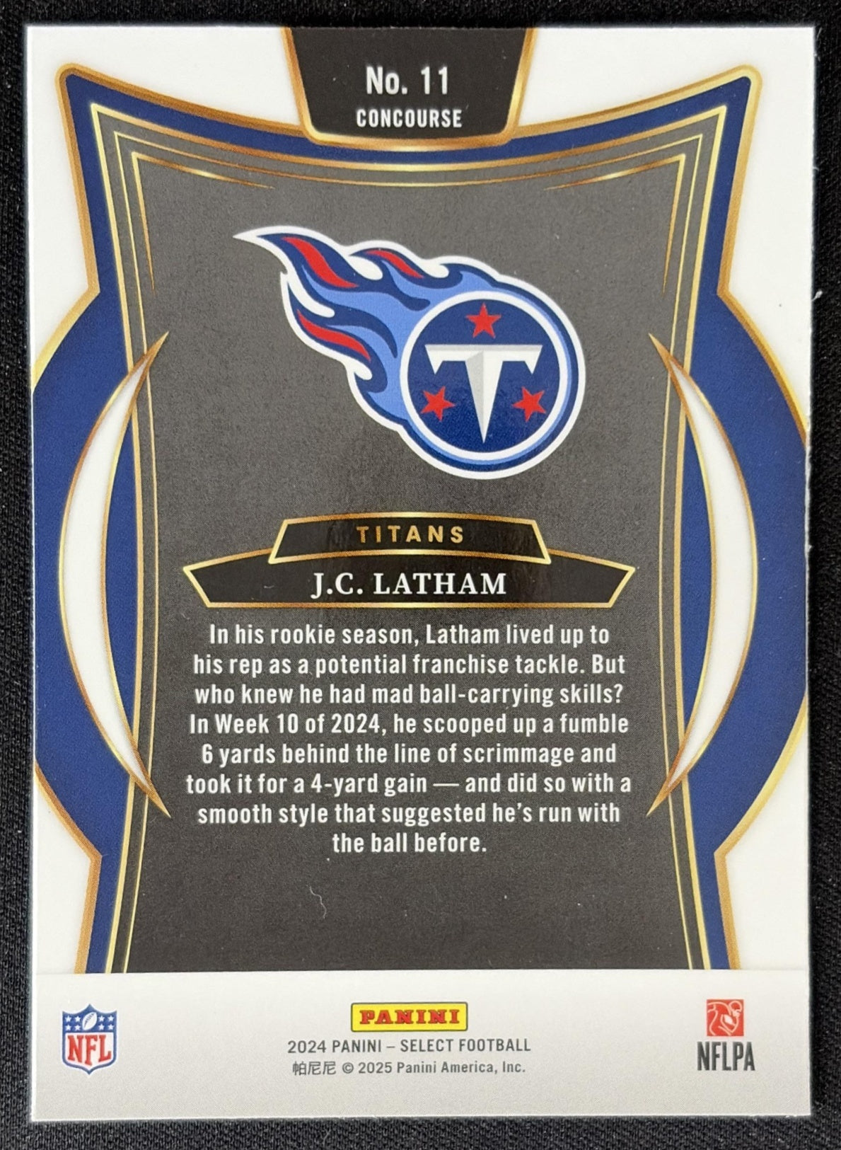 J.C. Latham 2024 Panini Select Concourse Titans