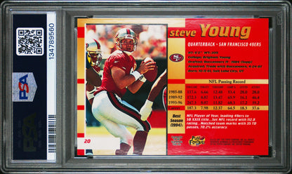 Steve Young 1997 Bowman's Best PSA 10 49ers back