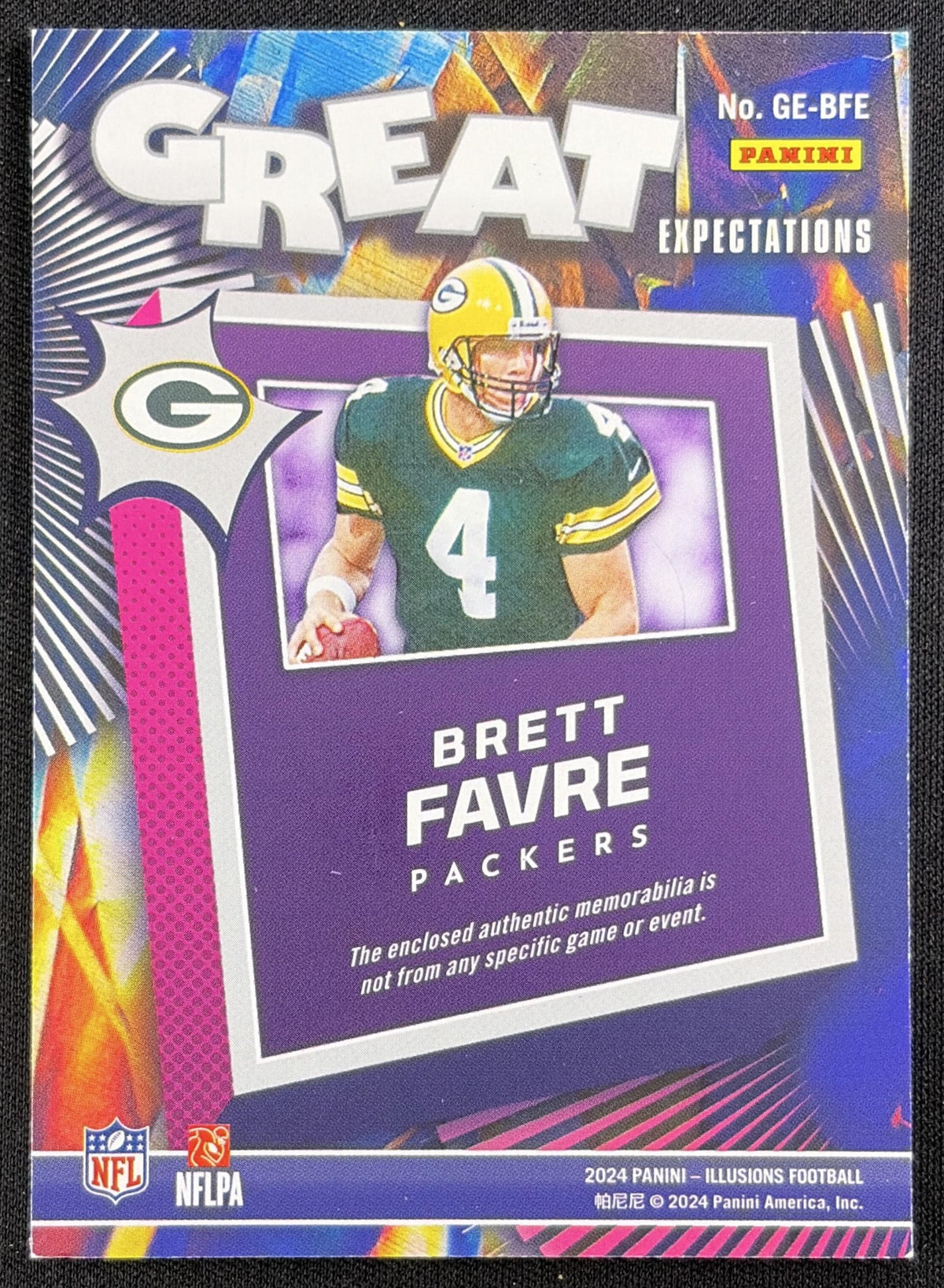 Brett Favre 2024 Panini Illusions Great Expectations Packers