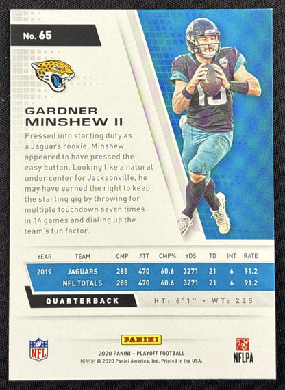 Gardner Minshew II 2020 Panini Playoff 1st Prospect Down /99 Jaguars