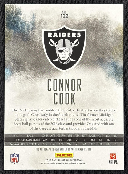 Connor Cook 2016 Panini Origins Rookie Auto Raiders