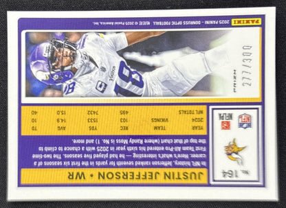 Justin Jefferson 2025 Panini Donruss Optic Wave Prizm /300 Vikings