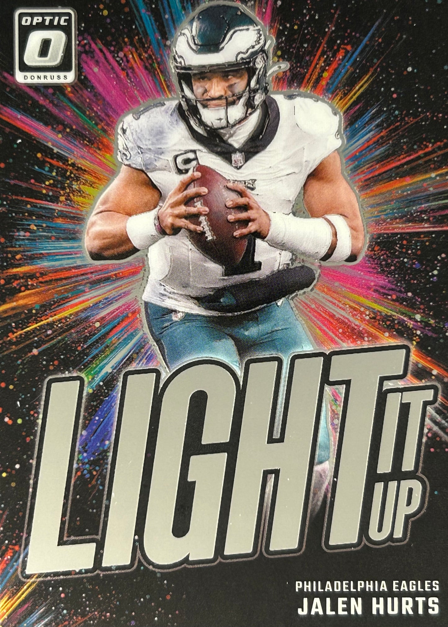 Jalen Hurts Optic Light it Up Eagles Sports Card