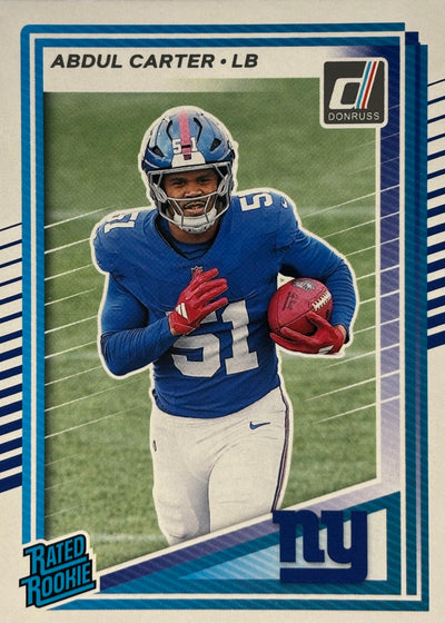 Abdul Carter Donruss Rated Rookie Giants