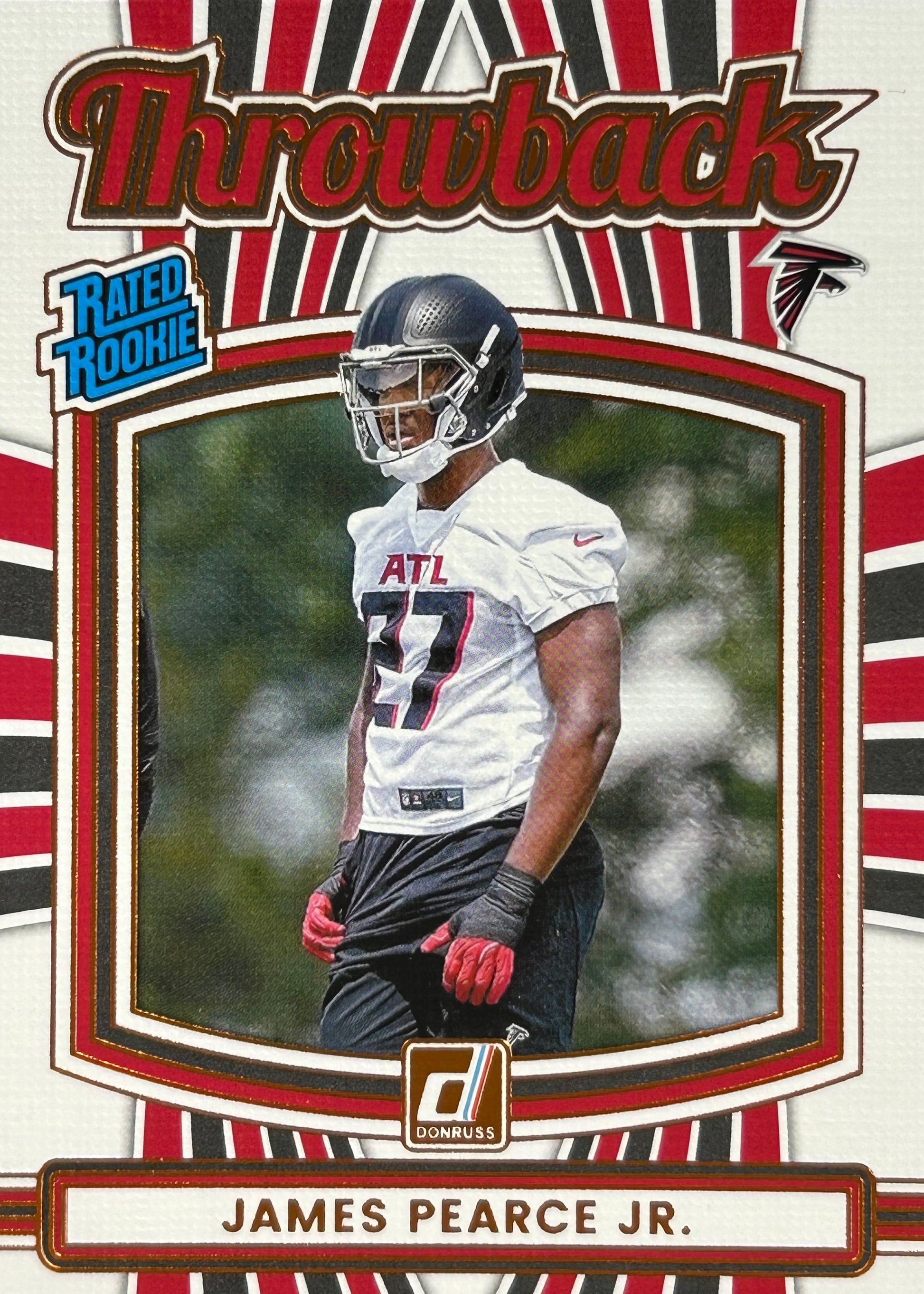 James Pearce Jr. Throwback Rookie Falcons Sports Card