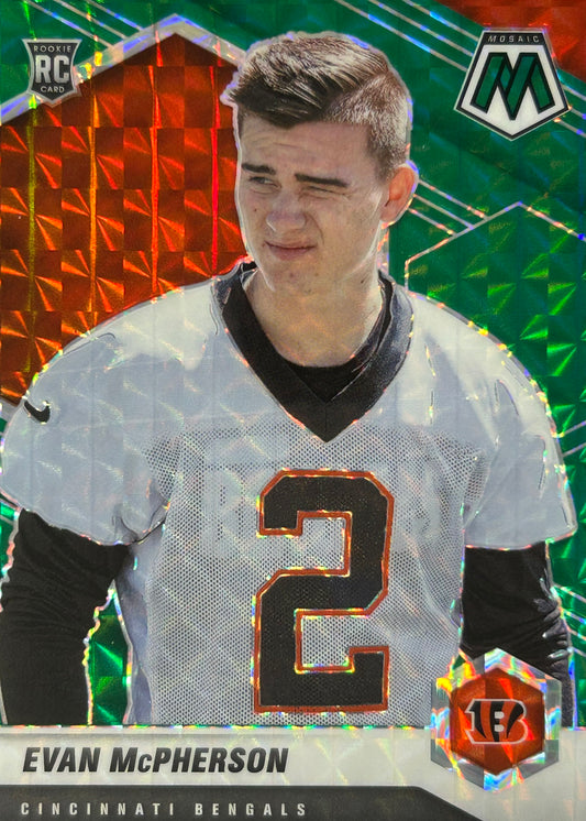 Evan McPherson Mosaic Green Rookie Bengals