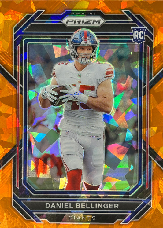 Daniel Bellinger Prizm Orange Ice Rookie Giants