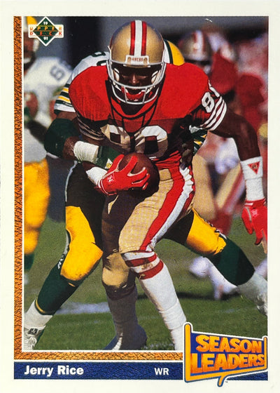Jerry Rice Upper Deck Season Leaders 49ers Sports Card