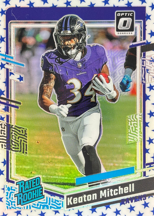 Keaton Mitchell Optic Stars Rookie Ravens