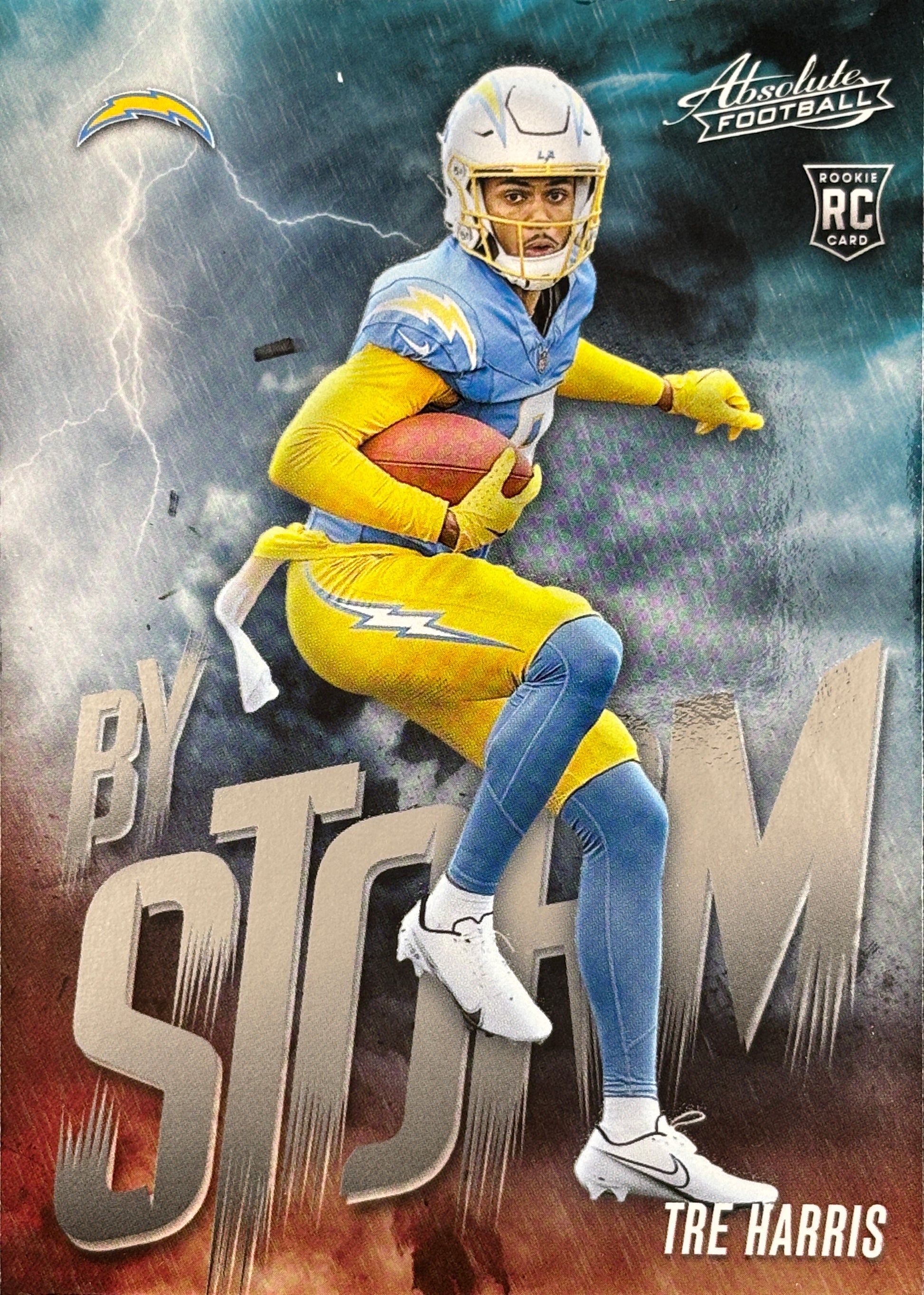 Tre Harris By Storm Rookie Chargers Sports Card