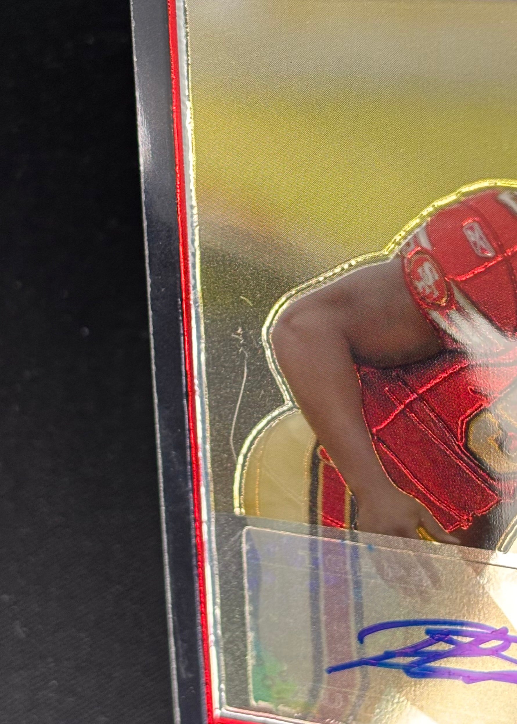 *Damaged* Patrick Willis 2007 Bowman Chrome Rookie Auto 49ers Sports Trading Cards