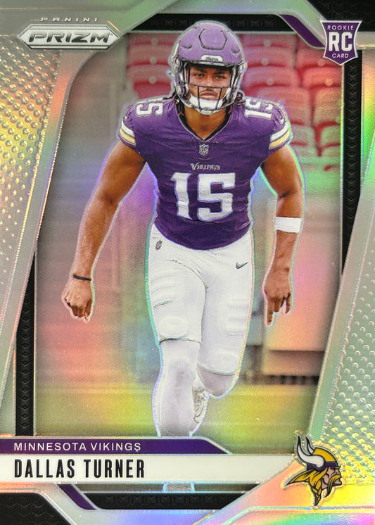 Dallas Turner Prizm Silver Rookie Vikings