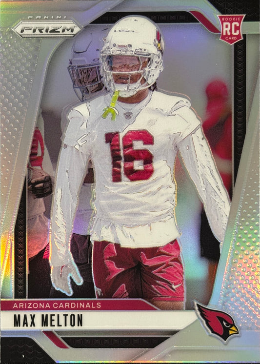 Max Melton Prizm Silver Rookie Cardinals