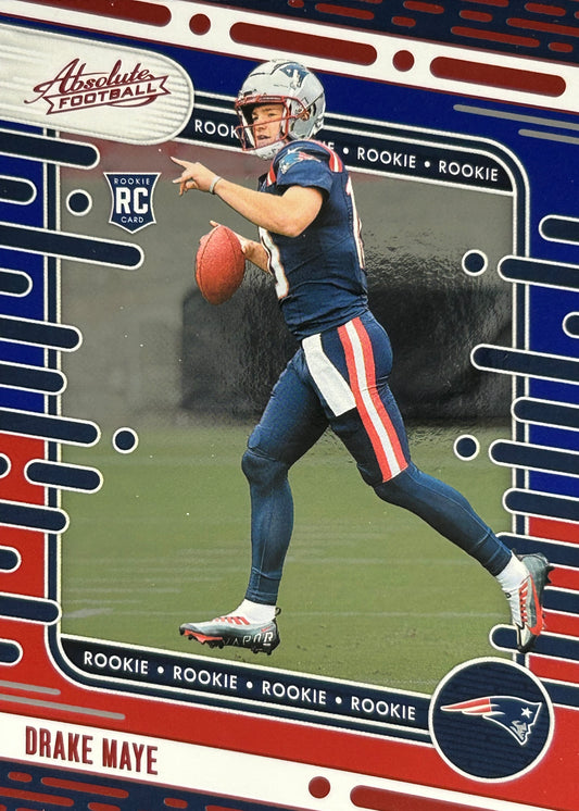Drake Maye Absolute Red Blue Rookie Patriots
