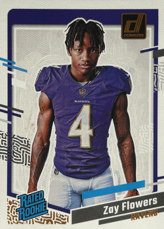 Zay Flowers Donruss Portraits Rookie Ravens