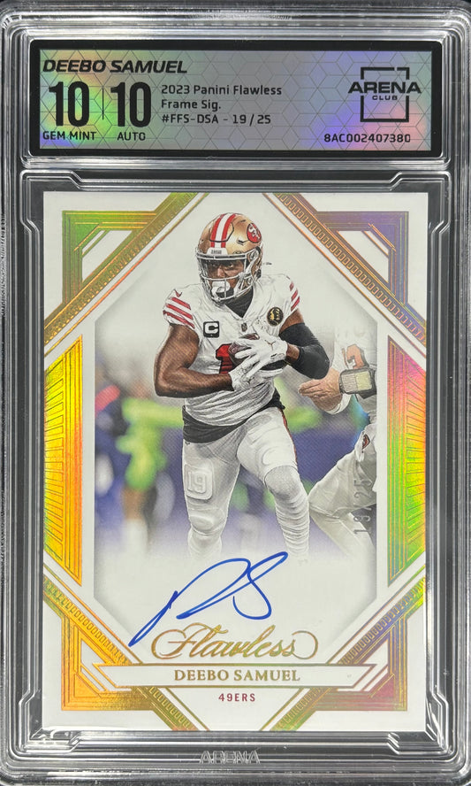 Deebo Samuel Flawless Auto /25 Arena Club 10 Auto 10 49ers