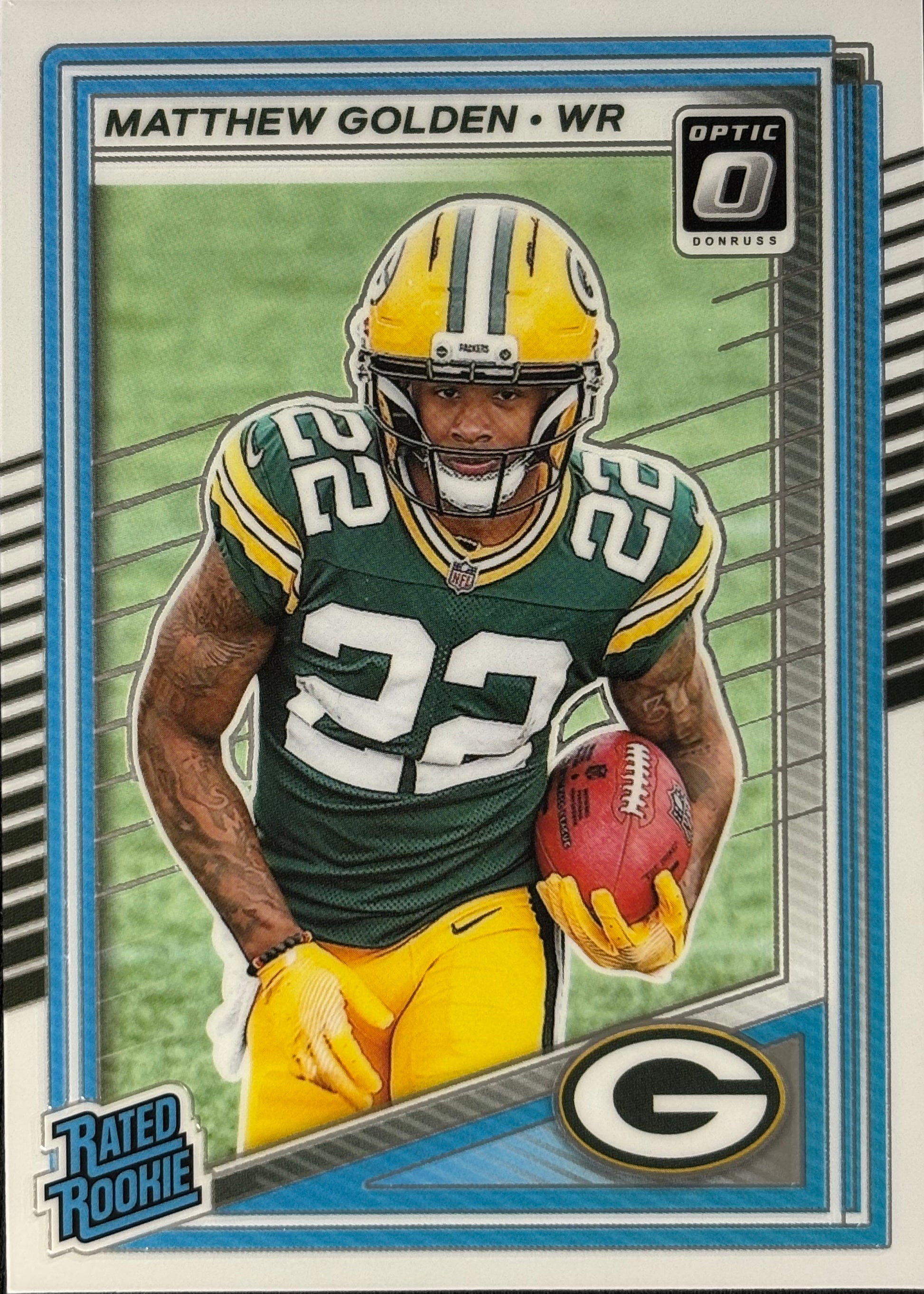 Matthew Golden Optic Rated Rookie Packers Sports Card