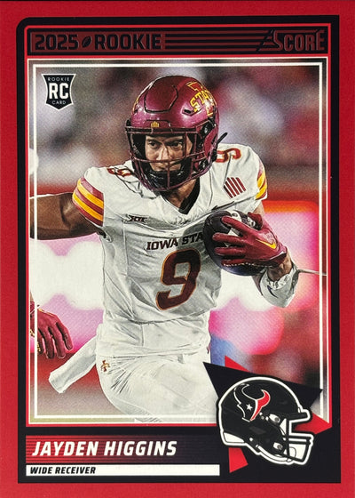Jayden Higgins Score Red Rookie Texans