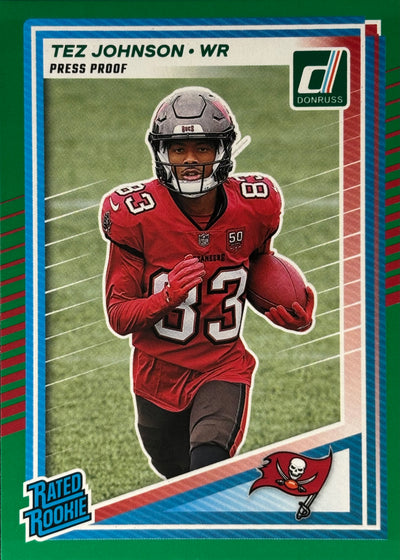 Tez Johnson Donruss Green Rookie Buccaneers