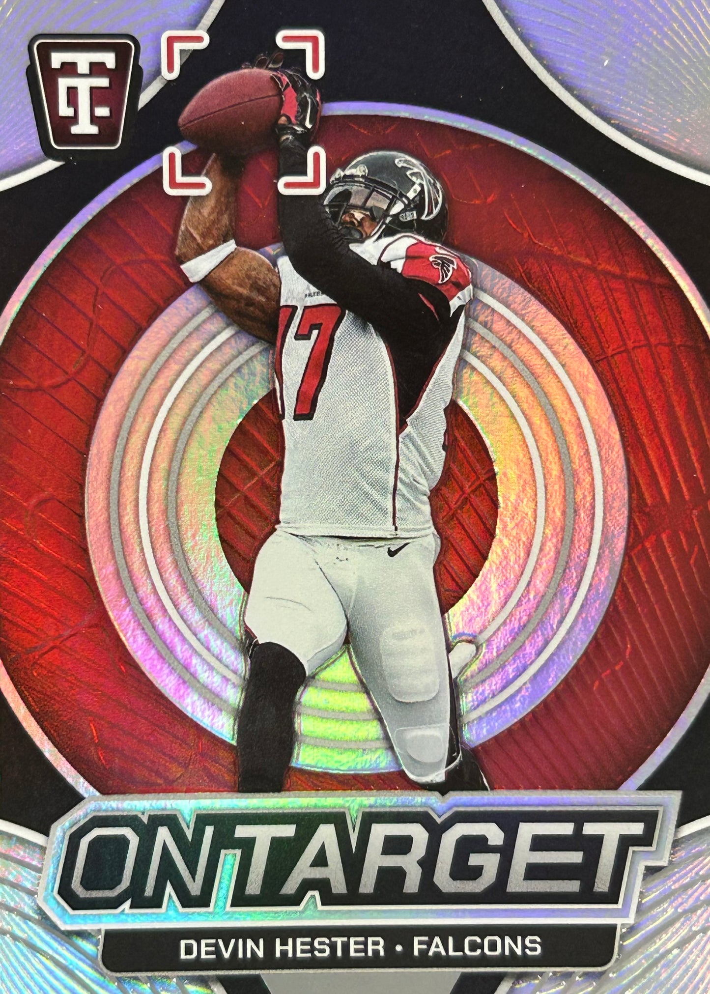 Devin Hester On Target Silver Falcons Sports Card