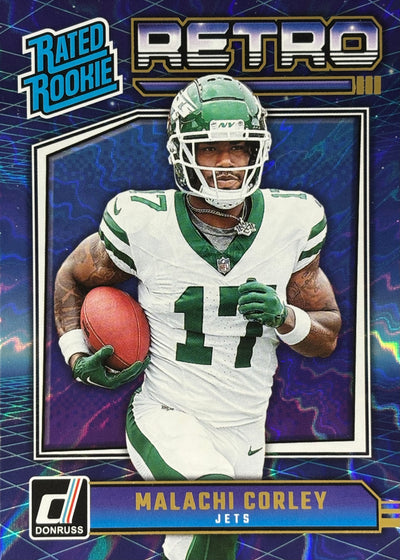 Malachi Corley Donruss The Retro Rookie Jets Sports Card