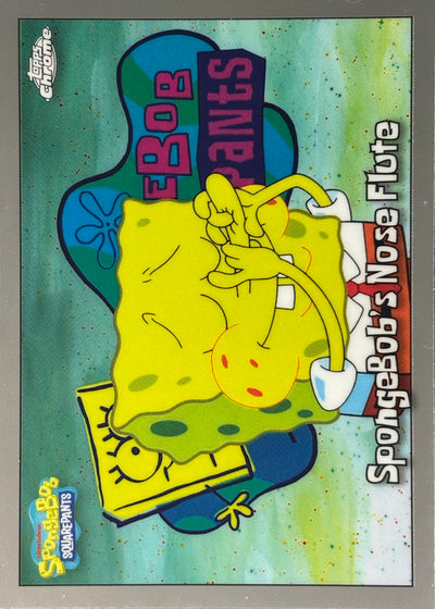 SpongeBob Nose Flute Topps Chrome SpongeBob