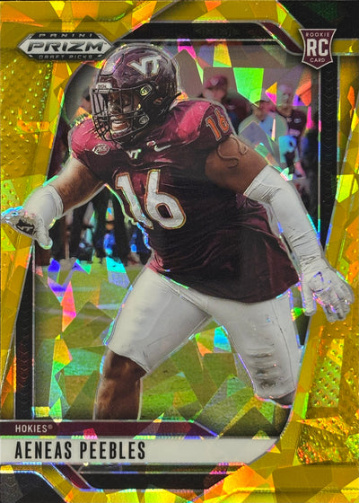 AENEAS PEEBLES Prizm Draft Gold Ice Rookie Ravens Sports Card