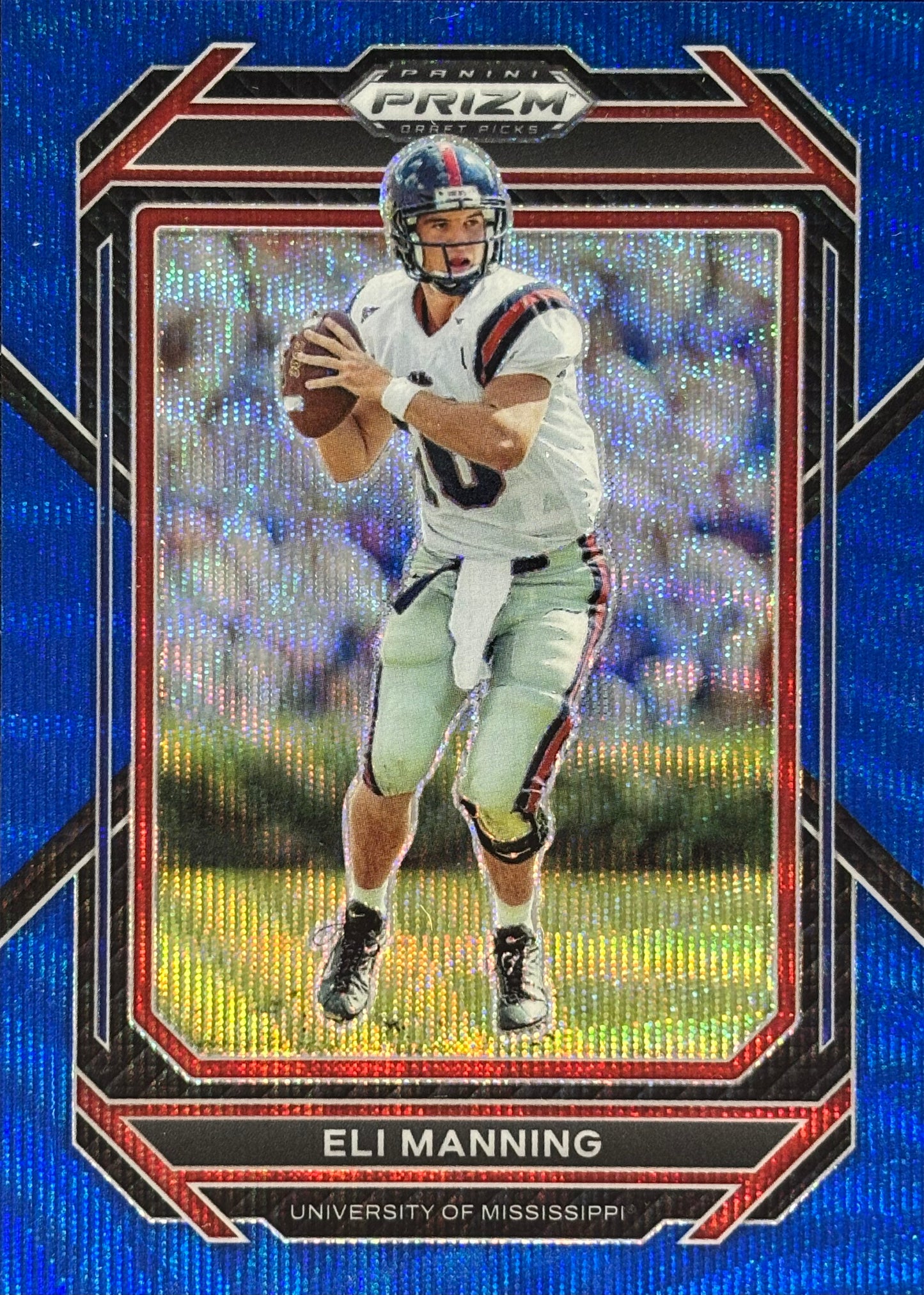 Eli Manning Prizm Draft Blue Wave /249 Giants