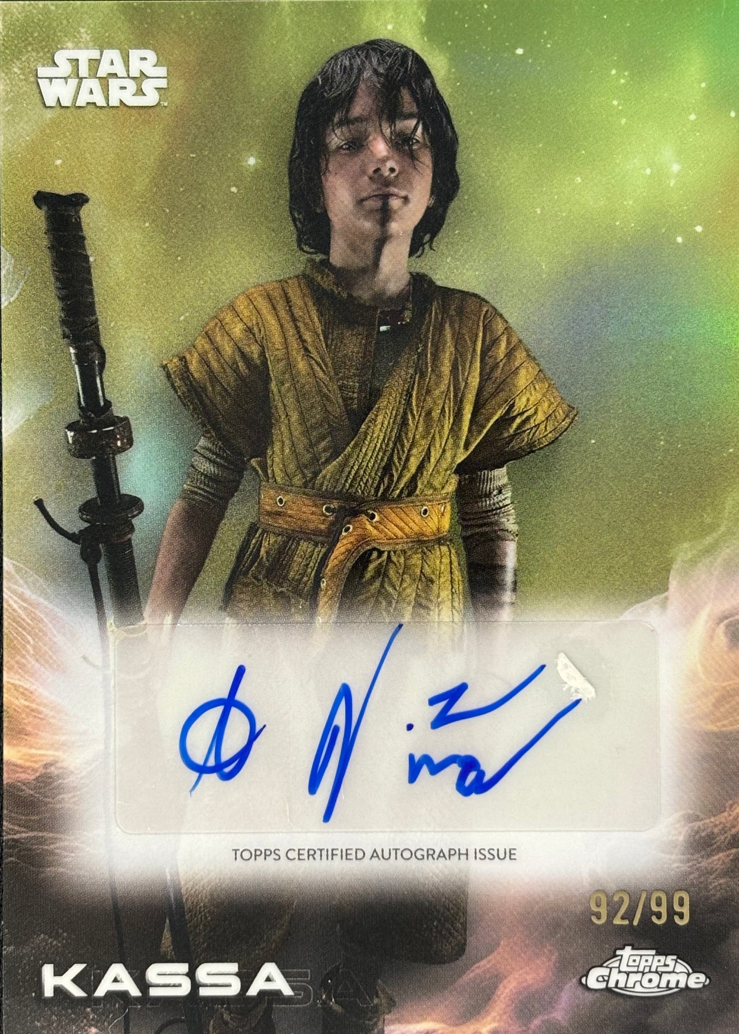 Kassa Green Auto /99 Topps Chrome Star Wars