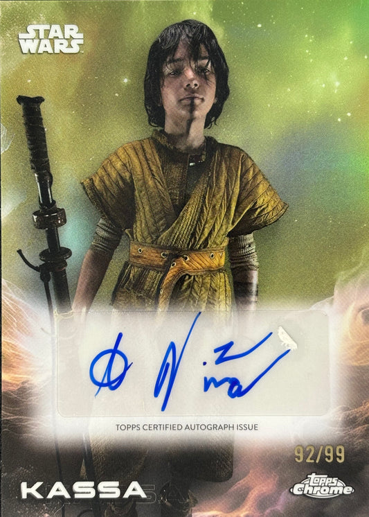 Kassa Green Auto /99 Topps Chrome Star Wars