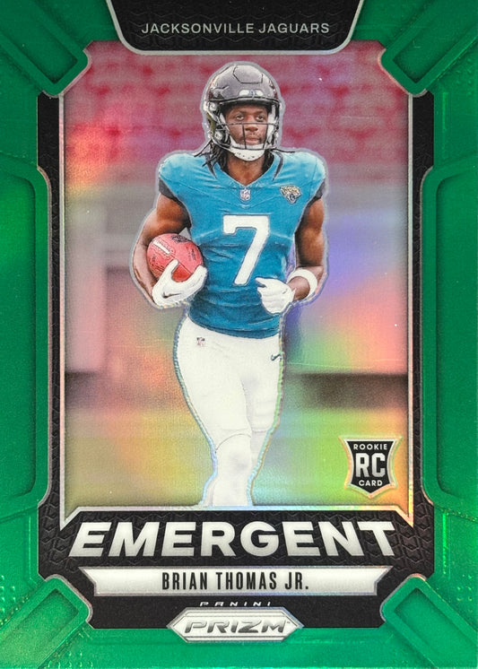 Brian Thomas Jr. Prizm Emergent Green Rookie