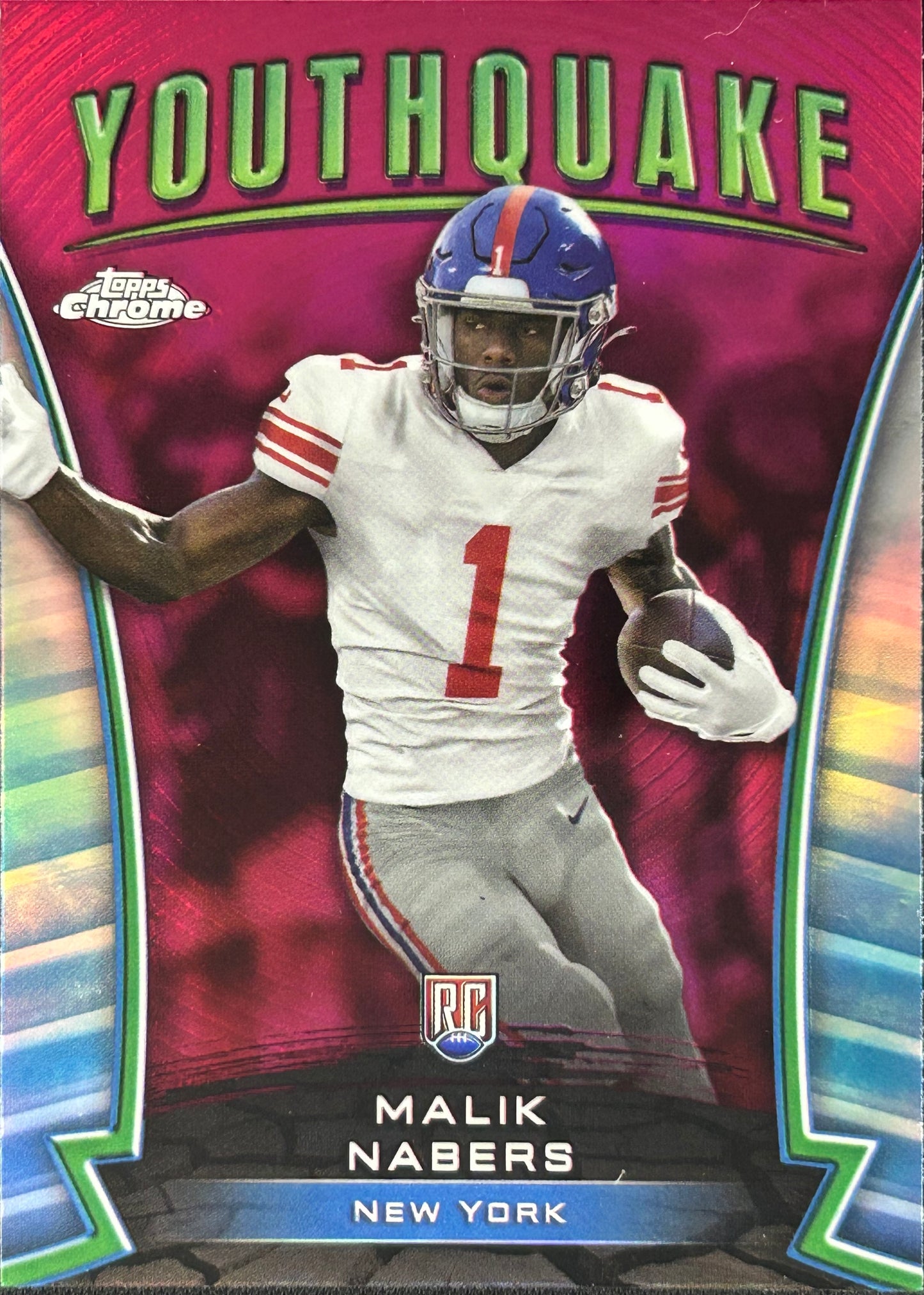 Malik Nabers YouthQuake Pink Rookie Giants
