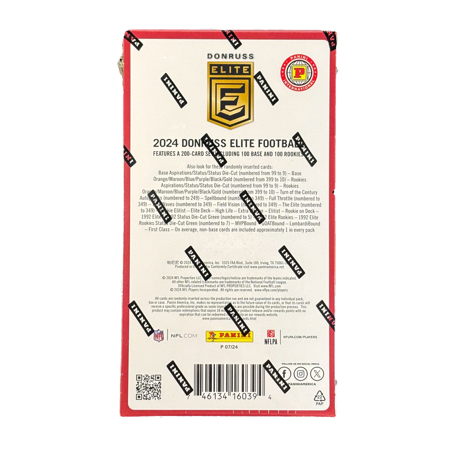 2024 Donruss Elite Football International Hobby Box Panini