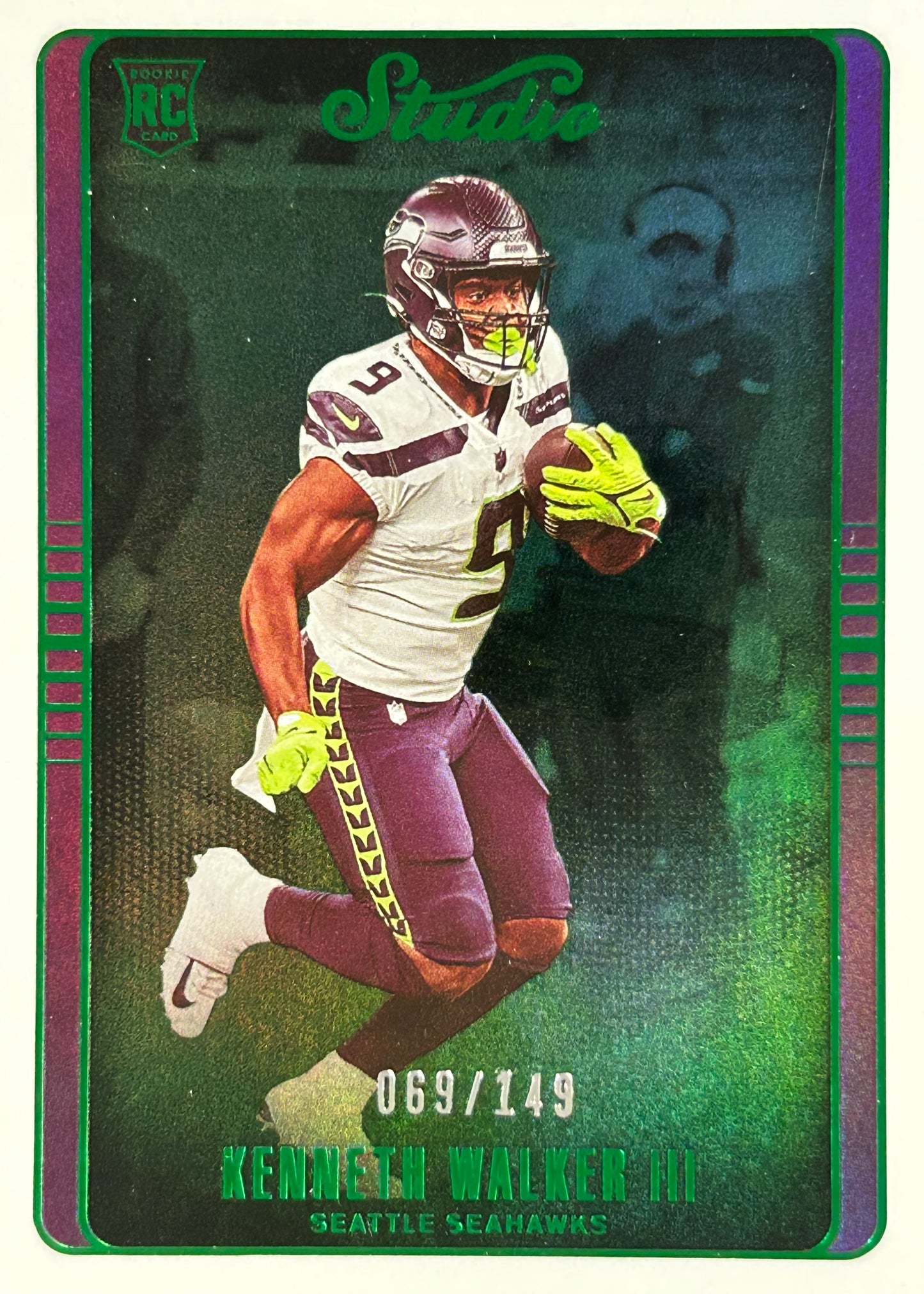 Kenneth Walker Studio Green /149 Rookie Seahawks