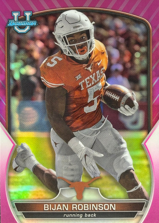 Bijan Robinson Bowman U Chrome Pink 1st Falcons
