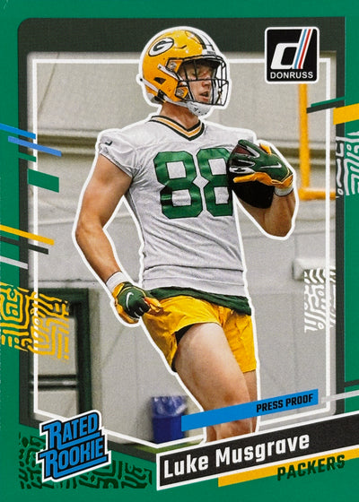 Luke Musgrave Donruss Green Press Rookie Packers