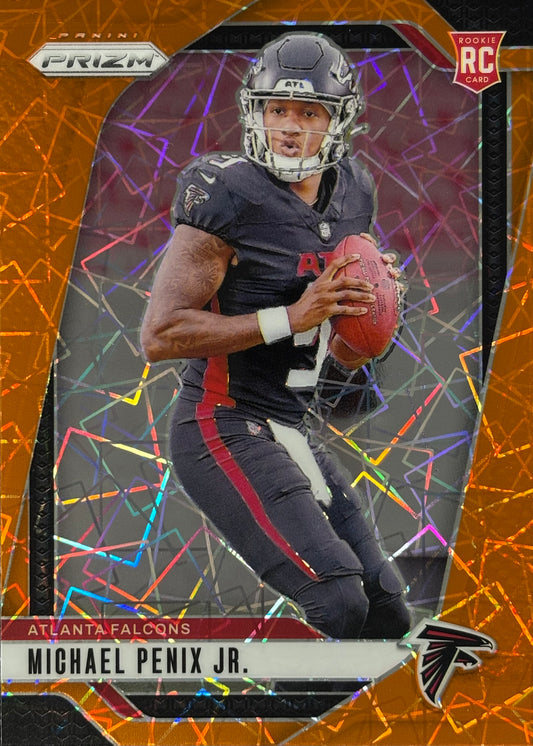 Michael Penix Jr. Prizm Orange Lazer Rookie Falcons