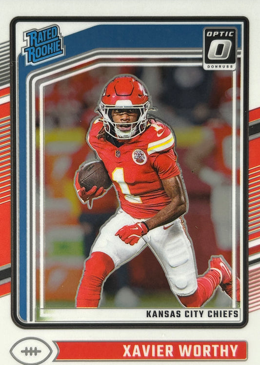 Xavier Worthy Optic Rated Rookie Chiefs