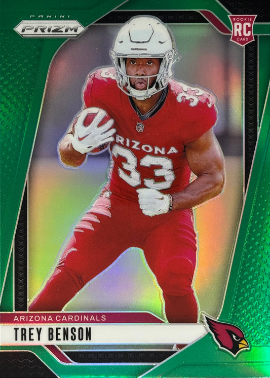 Trey Benson Prizm Green Rookie Cardinals