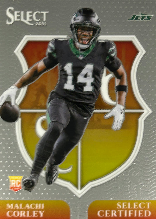 Malachi Corley Select Certified Rookie Jets