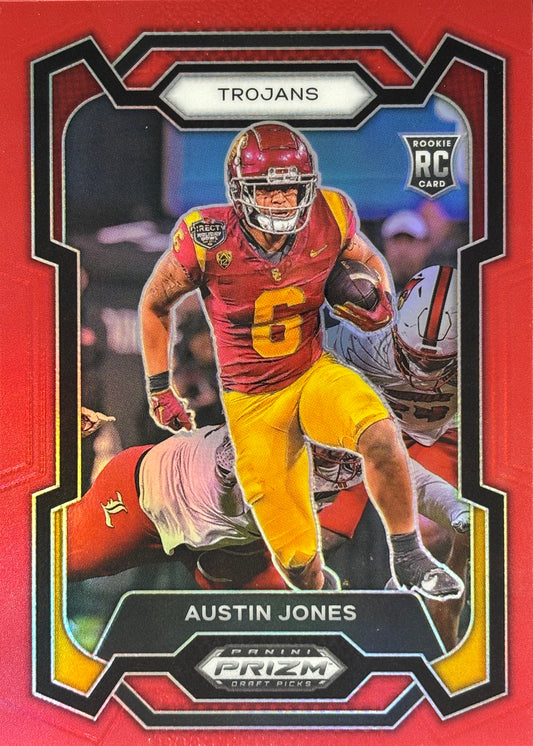 Austin Jones Prizm Draft Red /199 Rookie Commanders