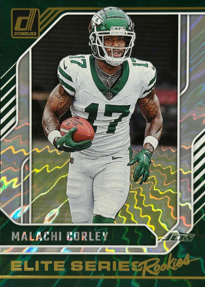 Malachi Corley Elite Series Rookies Jets Sports Card