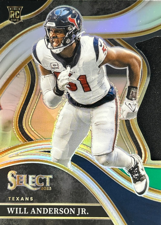 Will Anderson Jr. Select Green Black Die-Cut Rookie Texans