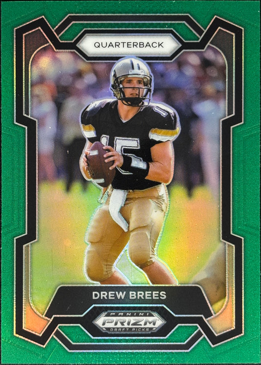 Drew Brees Prizm Draft Green Saints